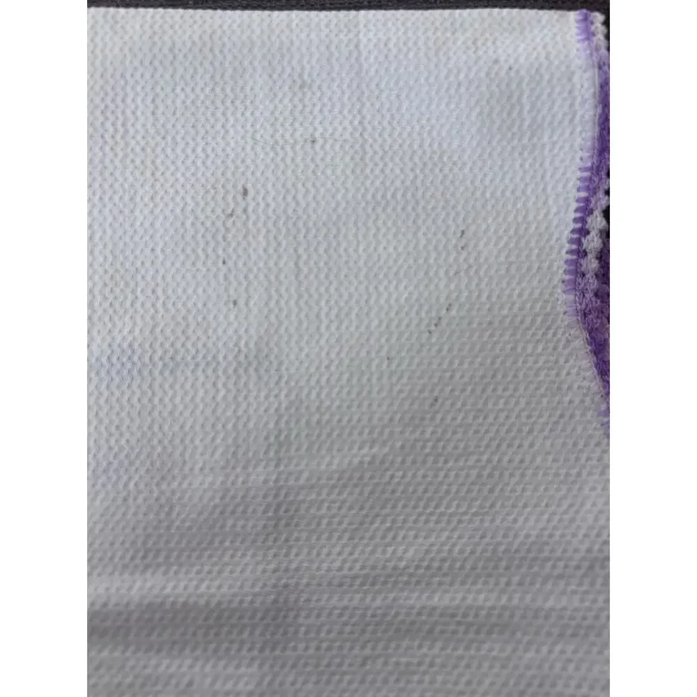 Hand Stitched Vintage Linen Runner Cross Stitch Purple Hearts 34x14 Cottagecore